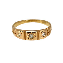 Load image into Gallery viewer, 18ct Gold &amp; Diamond Set Vintage Band Ring
