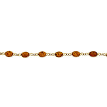 Load image into Gallery viewer, 9ct Gold &amp; Amber Set 6.75&quot; Bracelet
