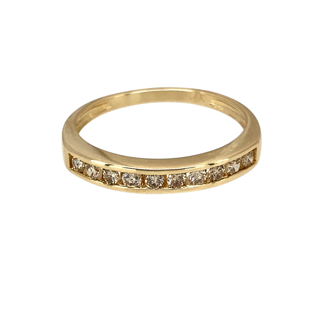 9ct Gold & Diamond Set Band Ring