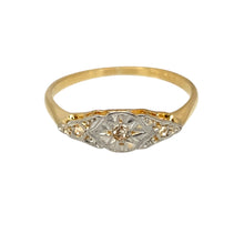 Load image into Gallery viewer, 18ct Gold &amp; Platinum Diamond Set Art Deco Ring
