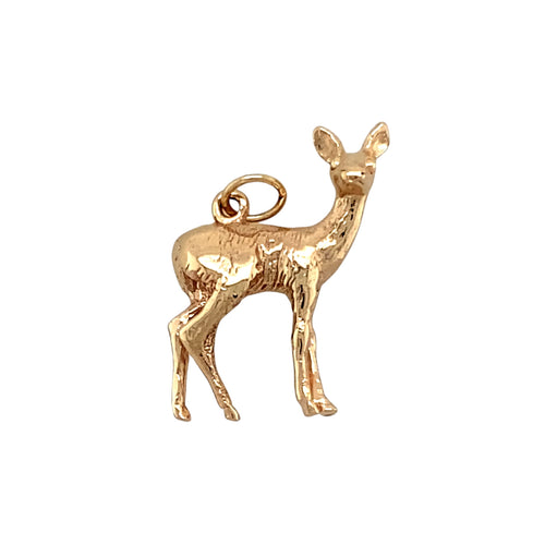 9ct Gold Deer Charm