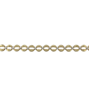 9ct Gold Open Circular Link Weave 7.5" Bracelet