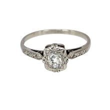 Load image into Gallery viewer, 18ct White Gold &amp; Old Cut Diamond Set Vintage Solitaire Ring
