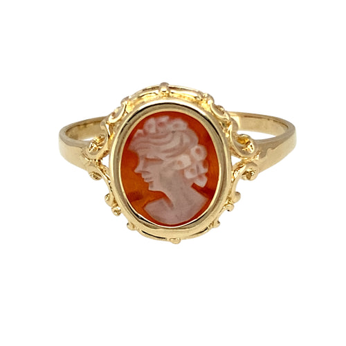 9ct Gold & Cameo Set Ring