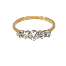 Load image into Gallery viewer, 18ct Gold &amp; Diamond Set Five Stone Band Ring
