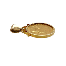 Load image into Gallery viewer, 9ct Gold &amp; 22ct Gold Full Shield Back Sovereign Mount Pendant
