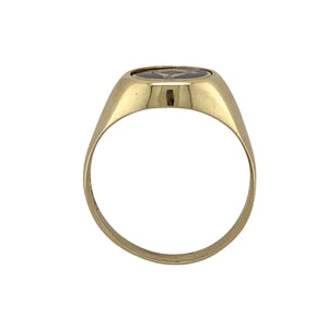 9ct Gold Masonic Swivel Oval Signet Ring