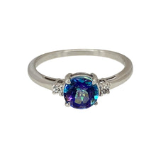 Load image into Gallery viewer, 9ct White Gold Mystic Topaz &amp; Cubic Zirconia Set Ring
