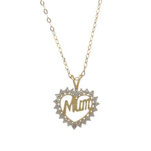 Load image into Gallery viewer, 9ct Gold Mum Heart 18&quot; Necklace
