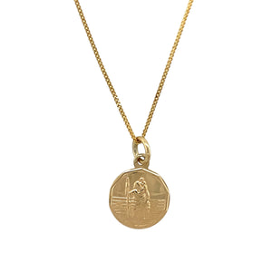 9ct Gold St Christopher 18" Necklace