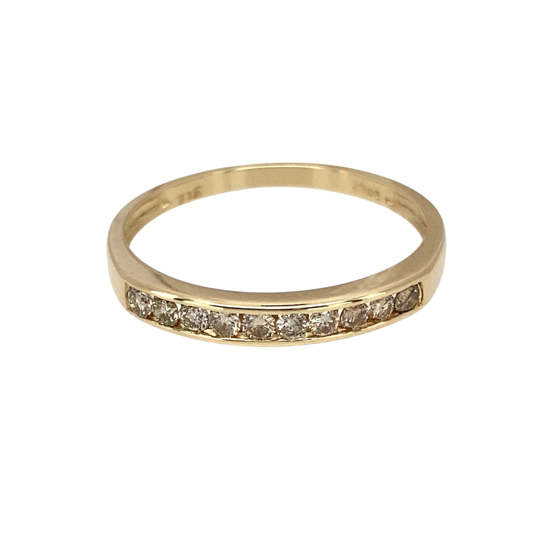 9ct Gold & Diamond Set Band Ring