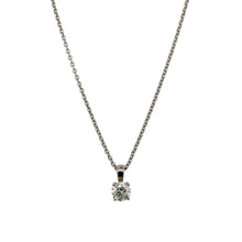 Load image into Gallery viewer, 18ct White Gold &amp; Diamond Set Solitaire 16&quot; Necklace
