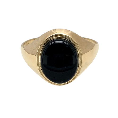 9ct Gold & Onyx Oval Signet Ring