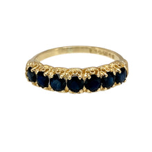 Load image into Gallery viewer, 9ct Gold &amp; Sapphire Set Band Ring
