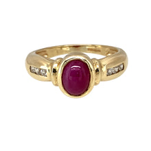 Load image into Gallery viewer, 9ct Gold Ruby &amp; Cubic Zirconia Set Ring
