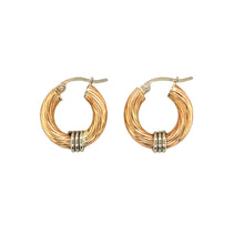 Load image into Gallery viewer, 9ct Gold Twisted Hoop Creole Earrings
