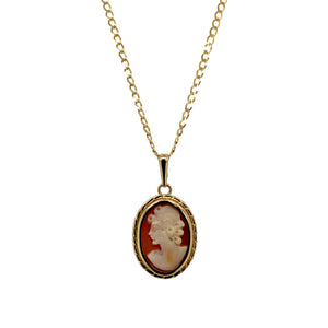 9ct Gold & Cameo 18" Necklace