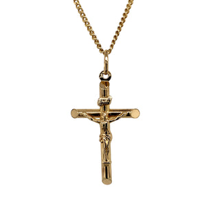 9ct Gold Crucifix 18" Necklace