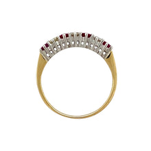 Load image into Gallery viewer, 18ct Gold Diamond &amp; Ruby Set Band Ring
