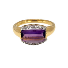 Load image into Gallery viewer, 18ct Gold Diamond &amp; Amethyst Set Ring
