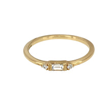 Load image into Gallery viewer, 9ct Gold &amp; Diamond Set Dainty Band Ring
