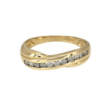 Load image into Gallery viewer, 9ct Gold &amp; Diamond Set Crossover Band Ring
