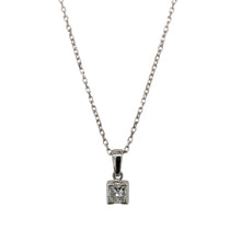 Load image into Gallery viewer, 18ct White Gold &amp; Diamond Set Solitaire 16&quot; Necklace
