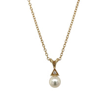 Load image into Gallery viewer, 9ct Gold Diamond &amp; Pearl Set 16&quot; Necklace
