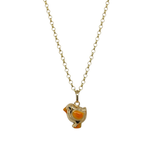 9ct Gold Enamelled Chick 16