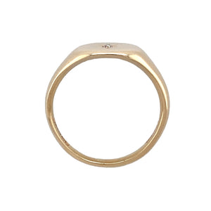 9ct Gold & Diamond Set Signet Ring