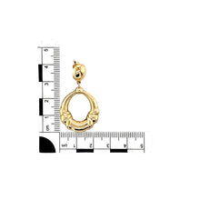 Load image into Gallery viewer, 9ct Gold Patterned Drop Earrings
