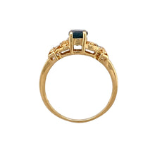 Load image into Gallery viewer, 18ct Gold Diamond &amp; Green Stone Set Ring
