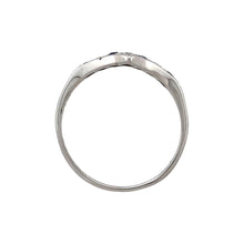 Load image into Gallery viewer, 9ct White Gold Diamond &amp; Sapphire Set Wishbone Ring
