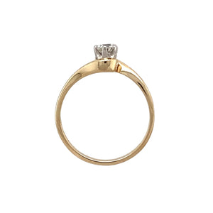 9ct Gold & Diamond Set Solitaire Ring