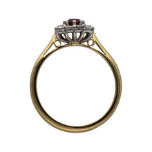 Load image into Gallery viewer, 18ct Gold Diamond &amp; Ruby Set Antique Style Ring
