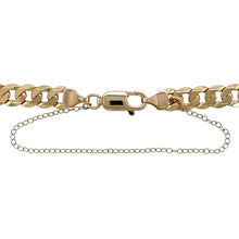 Load image into Gallery viewer, Preowned 9ct Yellow Gold 22&quot; Curb Chain with a 5&quot; safety chain. The chain has the weight 35 grams and link width 8mm
