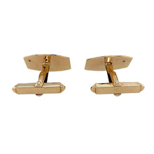 Load image into Gallery viewer, Preowned 9ct Yellow Gold &amp; Diamond Set Patterned Cufflinks with the weight 5.80 grams
