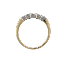 Load image into Gallery viewer, 9ct Gold Diamond &amp; Sapphire Rubover Set Band Ring
