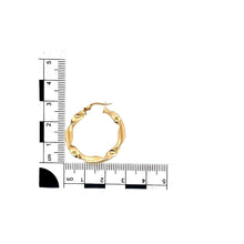 Load image into Gallery viewer, 18ct Gold Twisted Textured Hoop Creole Earrings
