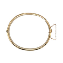 Load image into Gallery viewer, 9ct Gold Engraved Hinged Bangle
