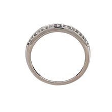 Load image into Gallery viewer, 9ct White Gold &amp; Diamond Set Three Row Band Ring
