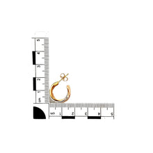 Load image into Gallery viewer, 18ct Gold Twisted Hoop Stud Earrings
