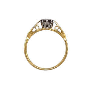 18ct Gold & Diamond Set Solitaire Ring