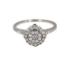 Load image into Gallery viewer, 9ct White Gold &amp; Diamond Set Halo Cluster Ring
