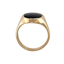 Load image into Gallery viewer, 9ct Gold &amp; Onyx Set Oval Signet Ring
