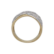 Load image into Gallery viewer, 9ct Gold &amp; Diamond Set Crossover Band Ring
