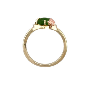 9ct Gold & Jade Clogau Ivy Leaf Ring