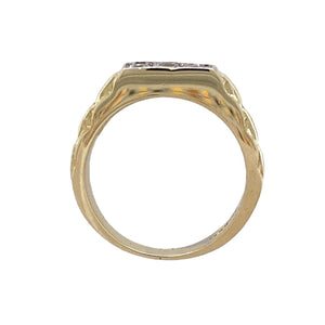 9ct Gold & Cubic Zirconia Set Signet Ring