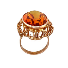 Load image into Gallery viewer, 14ct Gold &amp; Citrine Large Oval Dress Ring
