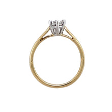 Load image into Gallery viewer, 18ct Gold &amp; Diamond Illusion Set Solitaire Cluster Ring
